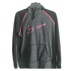 Nike Therma-fit grey and pink hoodie